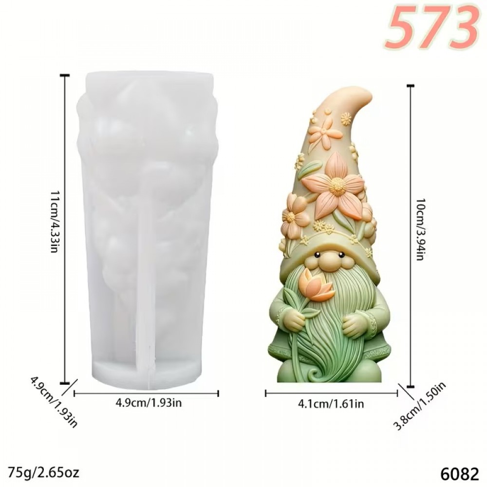 YY6082 Çiçek Tutan Cüce Biblo Silikon Kalıp YY6082 Çiçek Tutan Cüce Biblo Silikon Kalıp